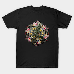 Vintage Siberian Pea Tree Flower Wreath T-Shirt